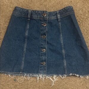 H&M Blue Denim A-Line Skirt